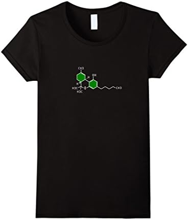 Womens THC Molecule Shirt Small Black