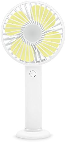Handheld Fan Mini Portable Outdoor Electric Fan with Rechargeable 2600mAh Battery Adjustable 3 Speeds for Home and Travel - White
