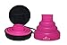 Reicer Collapsible Diffuser Hair Dryer Made of Silicone, Portable, Great for Travel | Attachment for Curly Hair| Anti-Frizz, Beautiful Curls | Hard Case for Easy Storage | Nozzle 2.05 inch, Pink