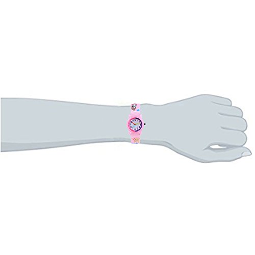 Venhoo Kids Watches Cartoon Waterproof Silicone Children Wristwatches Time Teacher Gifts for Boys Girls (Pink Cat Finish)