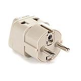 European Power Adapter Plug by Orei, Perfect for Travel To Europe, Germany, France, Spain, Norway, Korea - Universal Socket - Type E/F Outlet - 2 Inputs - Safe Grounded Connection