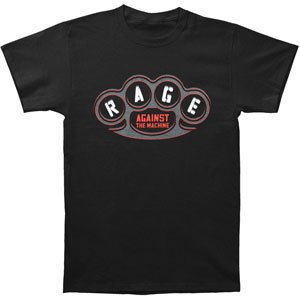 Rage Against The Machine Men's Brass Knuckles Slim Fit T-shirt Large Black