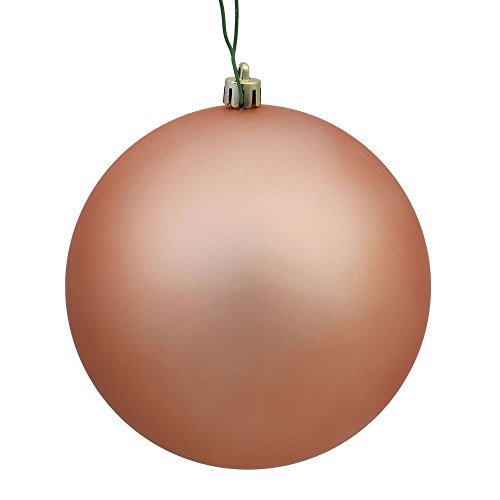 Vickerman N590758DMV Matte Ball Ornaments with Shatterproof UV Resistant, Pre-drilled cap Secured & 6
