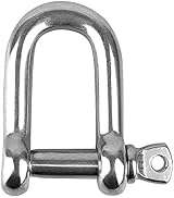 TERF M6 Heavy Duty D Shackle Steel 6mm Pack of 4 Silver view 2