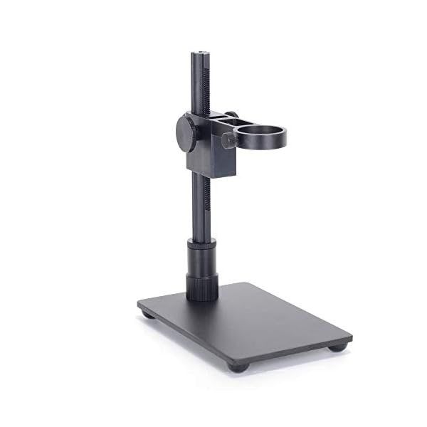 HELEISH Tragbare Aluminiumlegierung Arm USB-Mikroskop Ständer Halter Halterung Hilfsmittel (Color : With LED lights) – Bild 3