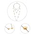 Evazen Multilayer Star Necklace Gold Layer Pendant Necklaces Chain Fashion Jewelry for Women and Girls