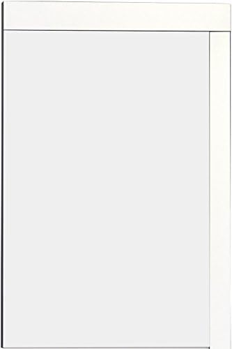 American Imaginations Rectangle Shape Modern Wood Mirror with a Lacquer-Paint Finish in White Color