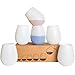 KindGa Silicone Wine Glasses Set of 6 Unbreakable Stemless Outdoor Rubber White Wine Cups,100% Silicone Dishwasher Safety - Foldable Shatterproof Party Cups for Travel Camping Pool Picnic/ 12 oz