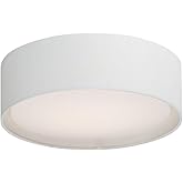 Maxim Lighting 10230WL Prime-120/277V 18W 1 LED Flush Mount-16 Inches Wide by 5.5 inches high, Finish Color: White Linen