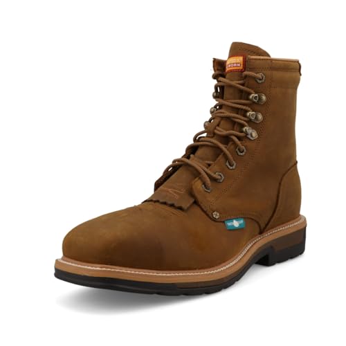 Twisted X Men's 8" Lacer Nano Composite Toe Waterproof Work Boots, Square Toe,…