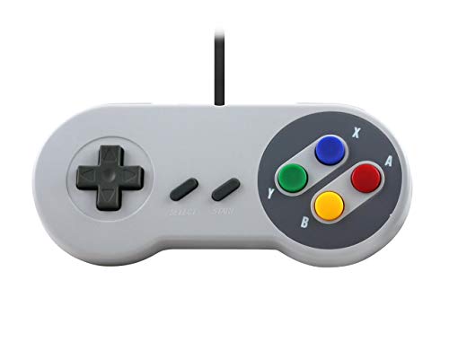 TTX SNES - Controller - Wired - Super Famicom Style - Grey - Retail Packaging (Certified Refurbished)