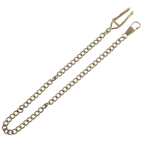 Baluue 3pcs Vintage Alloy Pocket Watch Chains Antique Bronze Decorative Buckle Chains for Men Vest and Purse with Easy-Install Design