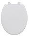 LDR 050 1020WT-SC Slow Closing Plastic Toilet Seat for Round Toilets Solid White