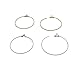 24 Pcs 40 mm Shaped Beading Hoop Earring Finding Ring Hoop for Earring Jewelry Making (Gold Silver)