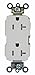 Leviton 20 Amp, 125 Volt, Tamper Resistant, Decora Plus Duplex Receptacle, Straight Blade, Commercial Grade, Self Grounding, TDR20-W, White