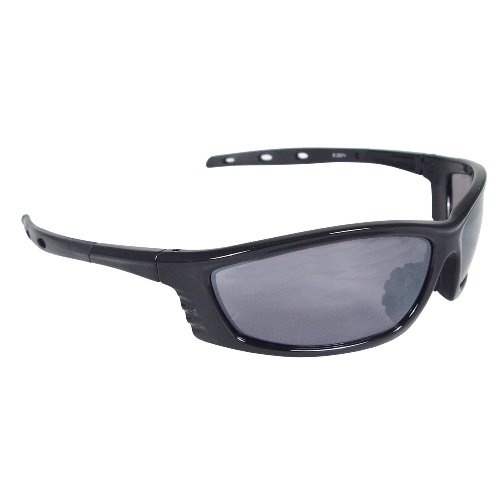 Radians CS1-60 Chaos Protective Safety Glasses, Silver Mirror Lens, Black Frame