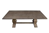 Homelegance Anna Claire 84 inch Rectangular Table with Pedestal Base and Nail Head Accent Banding