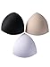 eBoot 3 Pair Removable Bra Inserts Sport Swimwear Bra Pads, White, Black, Beige