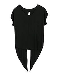 icyzone Camisetas de entrenamiento para mujer con espalda abierta, para ejercicio, yoga, 2 unidades