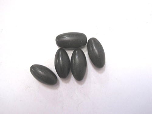 1.75" Shiva Lingam Stone~Narmada River~India~Beautiful Healing Stones Meditation Energy India Meditation Metaphysical Sacred Hindu Valley Black 5-PCS(Weight 81 Gram) A-0359