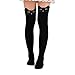 aoricu Long Socks, Women Cute Cat Cartoon Socks Over Knee High Boots Long Socks for Girls (Black)