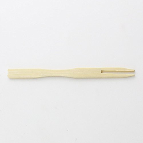 Orgrimmar 160 Pieces - 3.5" Bamboo Fruit Forks Mini Food Picks/Mini Cocktail Forks, Two Prongs - Blunt End Toothpicks for Appetizer, Cocktail, Fruit, Pastry, Dessert (Pack of 160)