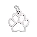 DanLingJewelry 10 pcs 304 Stainless Steel Dog Paw Print Charm Doggy Cat Animal Footprint Pendant for Jewelry Making DIY Crafting 13x12mm