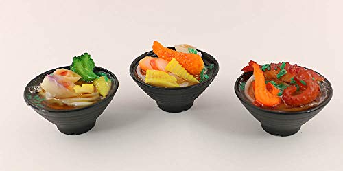 3 Sets Bowl of Ramen Noodles for Barbie BJD Doll 1/6 Dollhouse Miniature Japanese Food