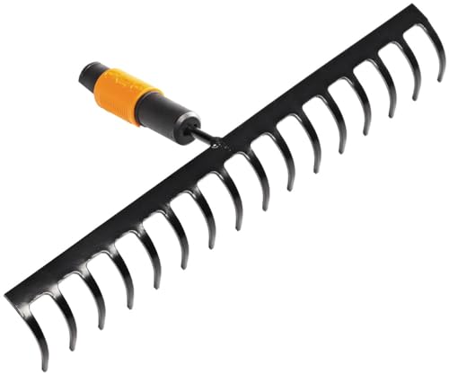 Fiskars Rake with 16 Prongs, Tool Head, Width: 40 cm, Hardened Steel Prongs