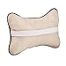 Icegirl 2pcs Universal Leather Car Seat Pillow Breathable Car Auto Head Neck Rest Cushion Headrest Pillow Pad (Beige)