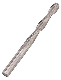 Nariz Ball End Mills ¡ê?Yeeco 1 8 2 flautas bola nariz cortador de grabado de carburo CNC Router Bits espiral juego de herramientas, Paquete de 10