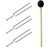 S-Mechanic Tuning Fork, 3 Pack A440Hz Tuning Fork - Standard A 440 Hz Violin Guitar Tuner Musical Instrument with Silicone Hammer