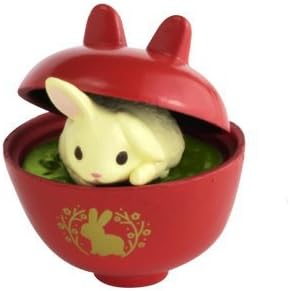 Capsule collection Mocchiri Usagi AKEBONO Rabbit 5. 6 bowl in the cream rabbit capsule toy
