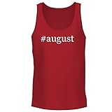 #August - Men's Graphic Tank Top, Red, Small
