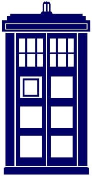 9"Doctor Who Tardis Police Booth Oracal Viny Decal Sticker Wall Art (Blue)
