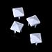 100pcs Pyramid Studs Spots Punk Spikes for DIY Craft Leathercraft (White)