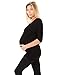 Caramel Cantina Maternity Dolman Half Length Sleeve Top (Large, Black)