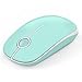 Jelly Comb 2.4G Slim Wireless Mouse with Nano Receiver, Less Noise, Portable Mobile Optical Mice for Notebook, PC, Laptop, Computer, MacBook MS001 (Powder Blue and White)