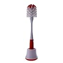 OXO Tot Bottle Brush with Nipple Cleaner and Stand, Orange
