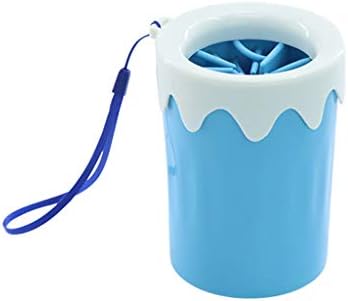 gdwiuv7 New Dog Paw Cleaner Pet Cleaning Portable Brush Cup Dog Foot Cleaner Feet Washer (Sky Blue)