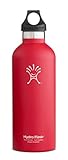Hydro Flask Stainless Steel Drinking Bottle, Lychee Red, 18-Ounce