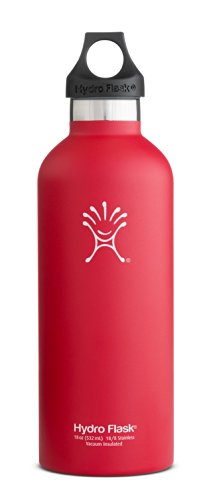 Hydro Flask Stainless Steel Drinking Bottle, Lychee Red, 18-Ounce