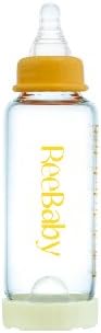 True Anti-Colic Glass Bottle with Protective Plastic Cover (240ml)