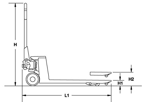 CARBO GLIDE 6000 Heavy-Duty Pallet Jack 5500 lbs/Hand Pallet Truck 27x48