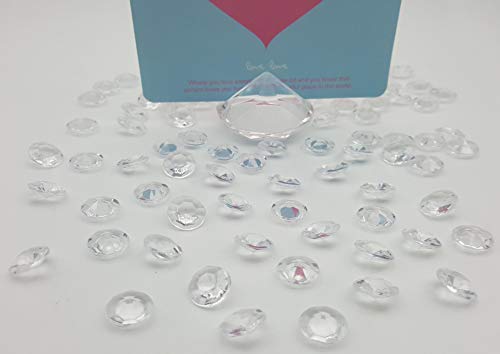 AiFanS Acrylic Diamonds,Acrylic Diamond Beads,Acrylic Diamond Gems for Table Scatter Or Table Confetti,12mm Pack of 500Pcs