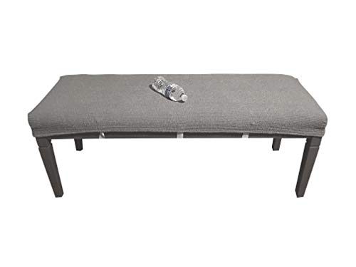 Waterproof Dining Bench Cover Protector - Perfect for Kids, Elderly, Restaurant,Clinics, Party, Home - Machine Washable, Stretchy, Snugly Fit, Premium Quality, Clean The Mess Easily (49x17, Grey)