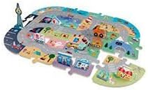 Sago Mini Robins Road Trip Foam Floor puzzle with Robin figure and car