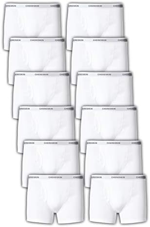 CHERESKIN Men's Big Man 12 Pack Cotton Boxer Brief Trunks