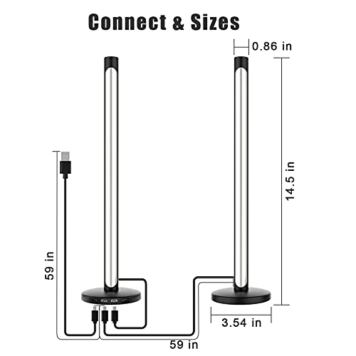 Toocking Ambient Lighting Bars,Music Sync Smart LED Light Bar with App & Remote Control,Multi-Mode Bluetooth Play RGB Light Bar with Timer,Dimmable Ambient Backlight for TV/PC,Gaming,Bedroom,Party