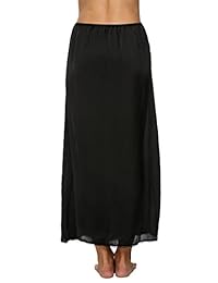 Avidlove, ropa interior, enaguas satinada larga, Snip-it Half Slip, con encaje, lencería para mujer